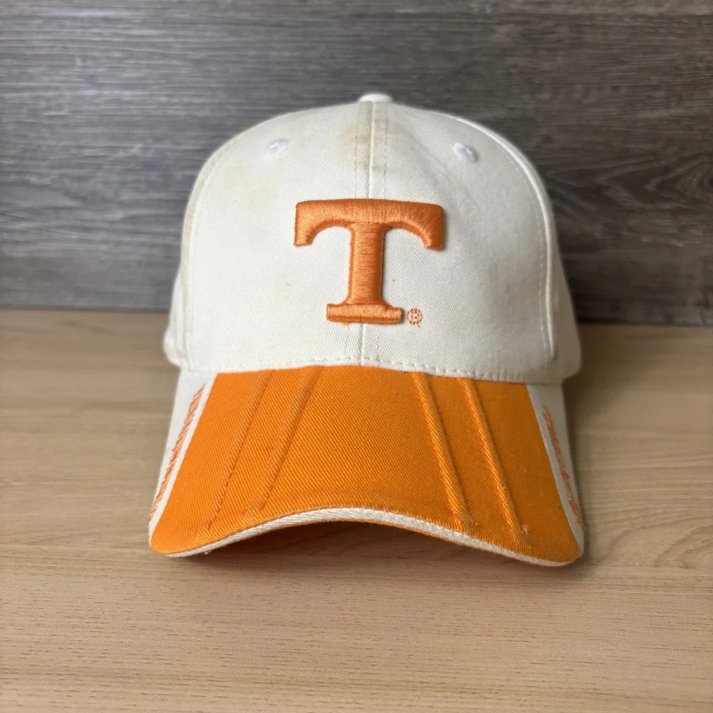 Tennessee Volunteers Hat Cap Strap Back Orange White NCAA Football Starter Mens